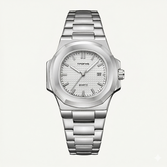 Apex Steel Watch – Ice White Dial Stainless Edition