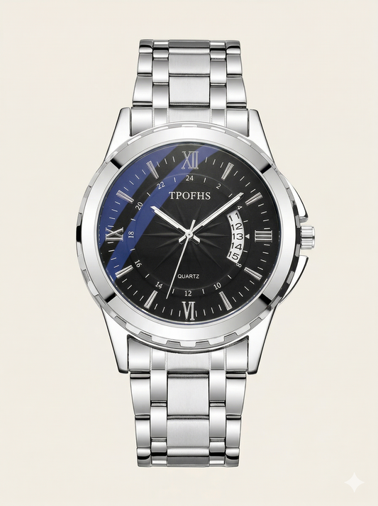 Black Dial with Date Display Watch