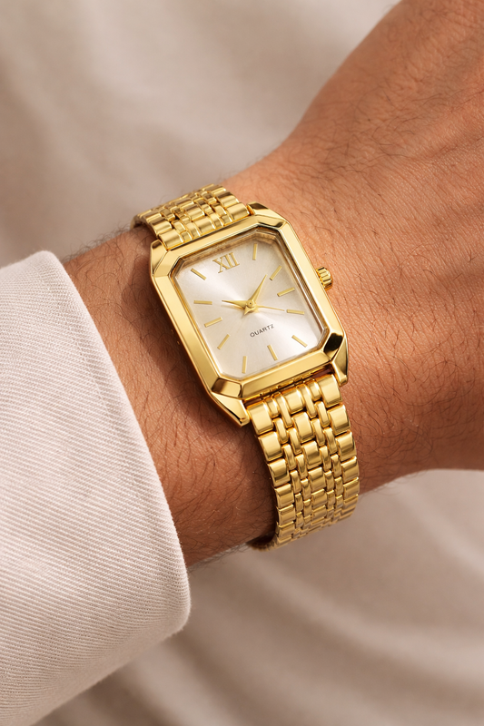 Luxury Gold Square Dial Champagne Women’s Watch