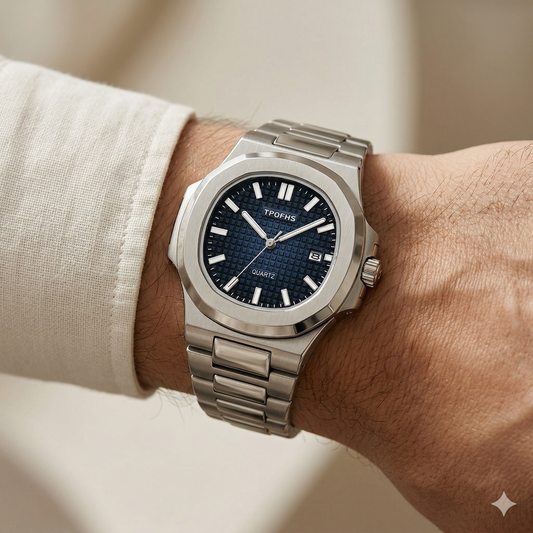 Apex Steel Watch – Deep Blue Dial Stainless Edition
