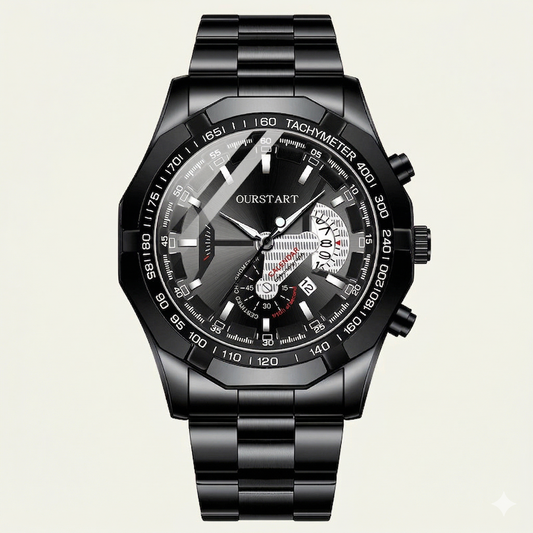 TitanX Chrono Watch – All Black Tachymeter Edition